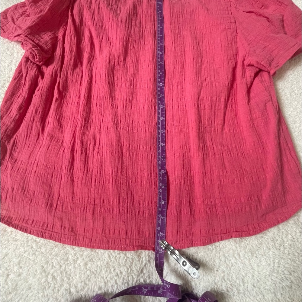 Shelby Textured Split Neck Top XL Sun-kissed coral
Evereve - Picture 12 of 13
